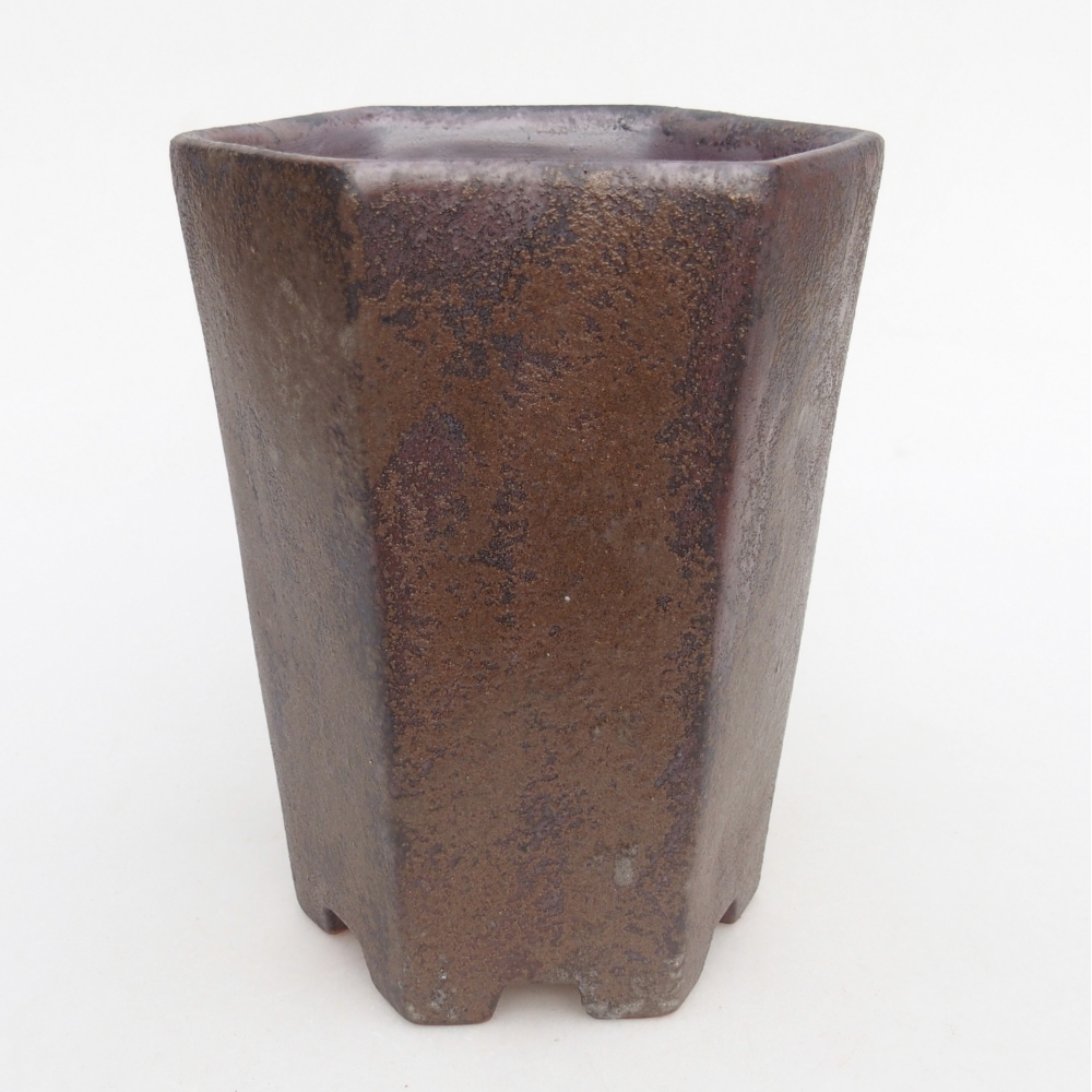 kerámia bonsai tál 12,5 x 11,5 x 16,5 cm, barna