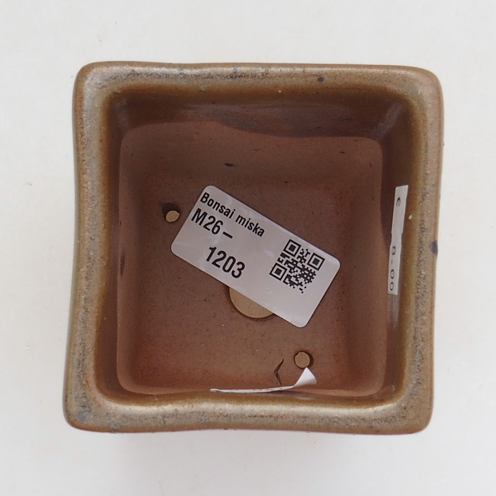 kerámia bonsai tál 7,5 x 7,5 x 10,5 cm, barna