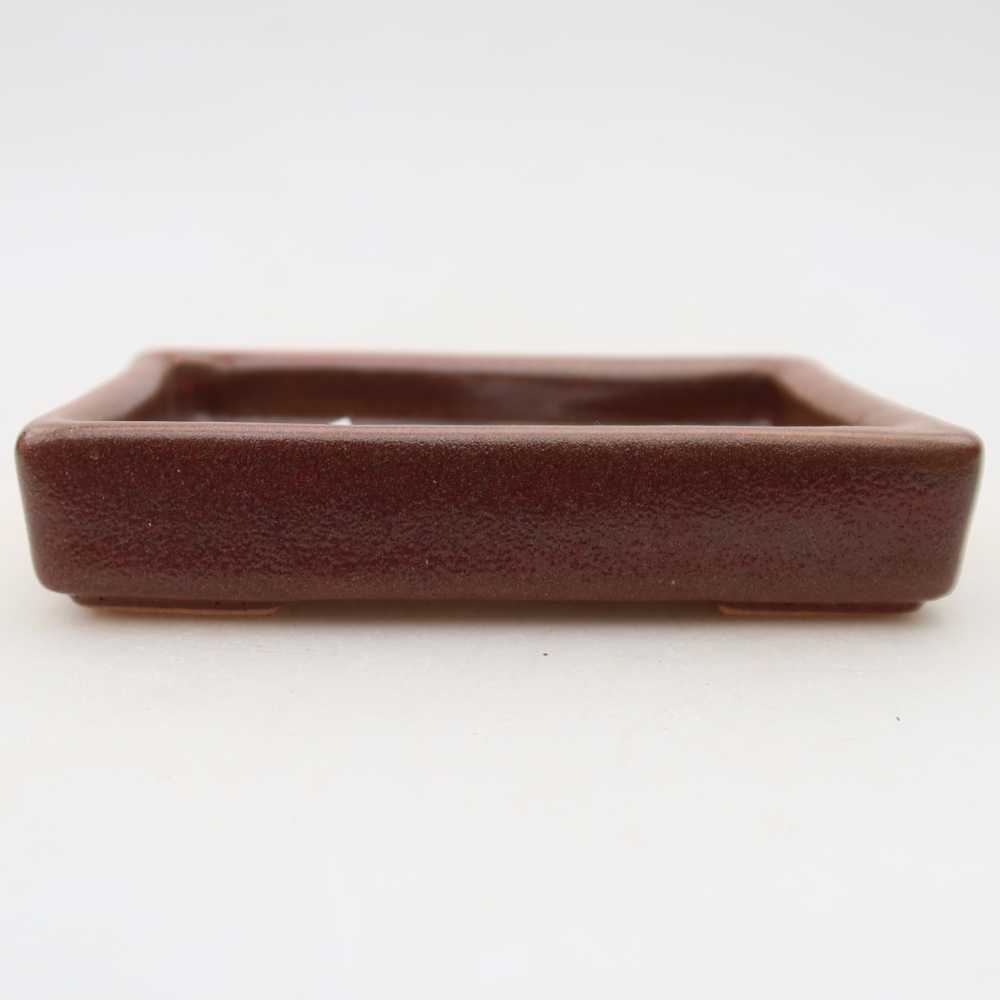 Kerámia bonsai tál 10 x 7 x 2 cm, bordó színű