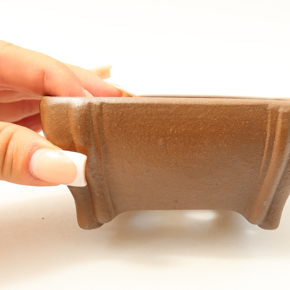 kerámia bonsai tál 10,5 x 10,5 x 4,5 cm, barna
