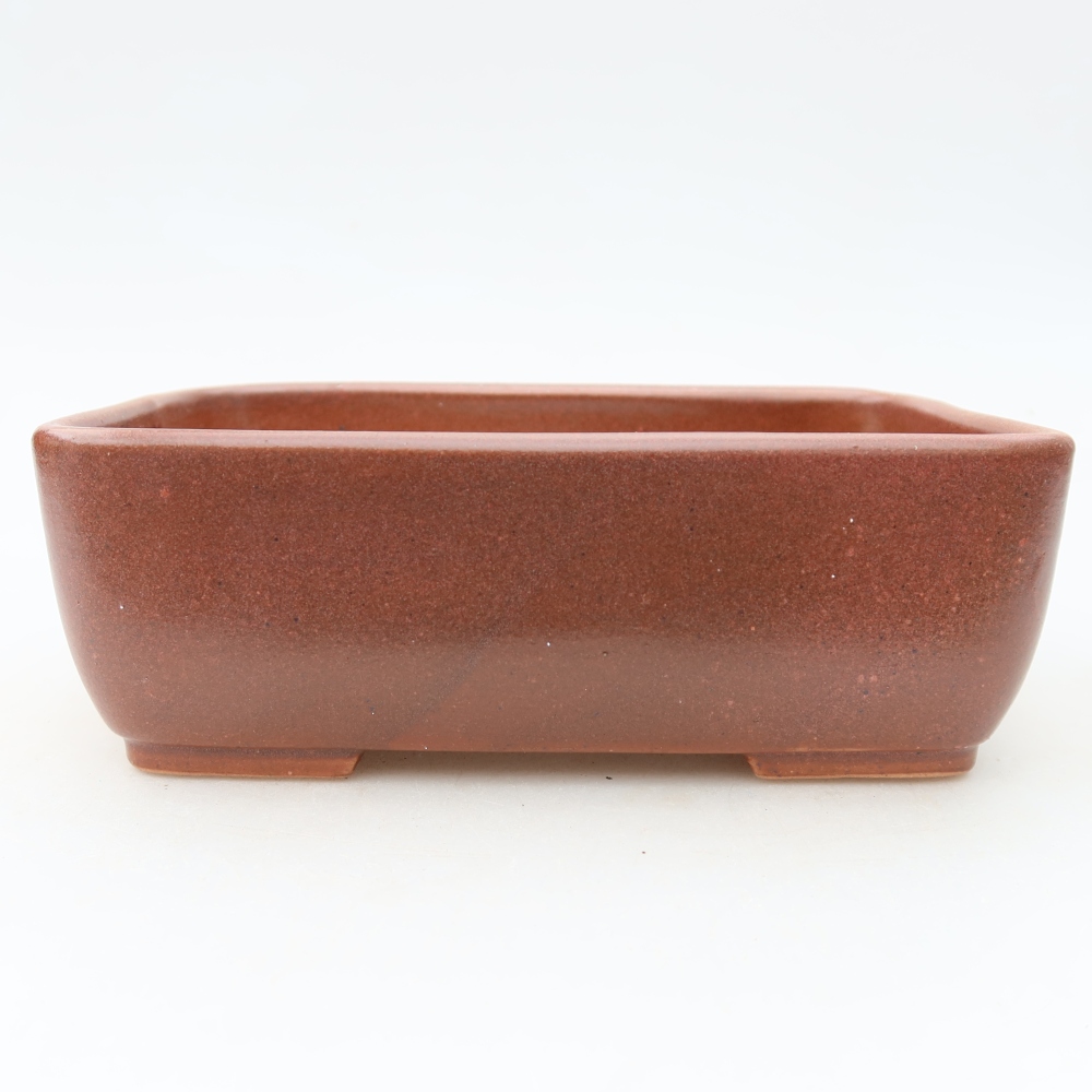 Kerámia bonsai tál, 16 x 10,5 x 5,5 cm, bordó színű