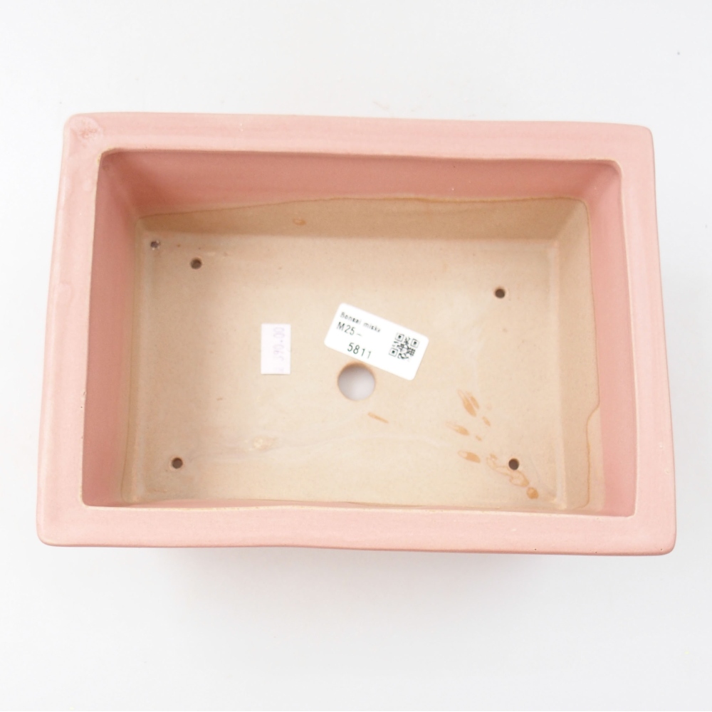 kerámia bonsai tál 22 x 16 x 8 cm, rózsaszínű
