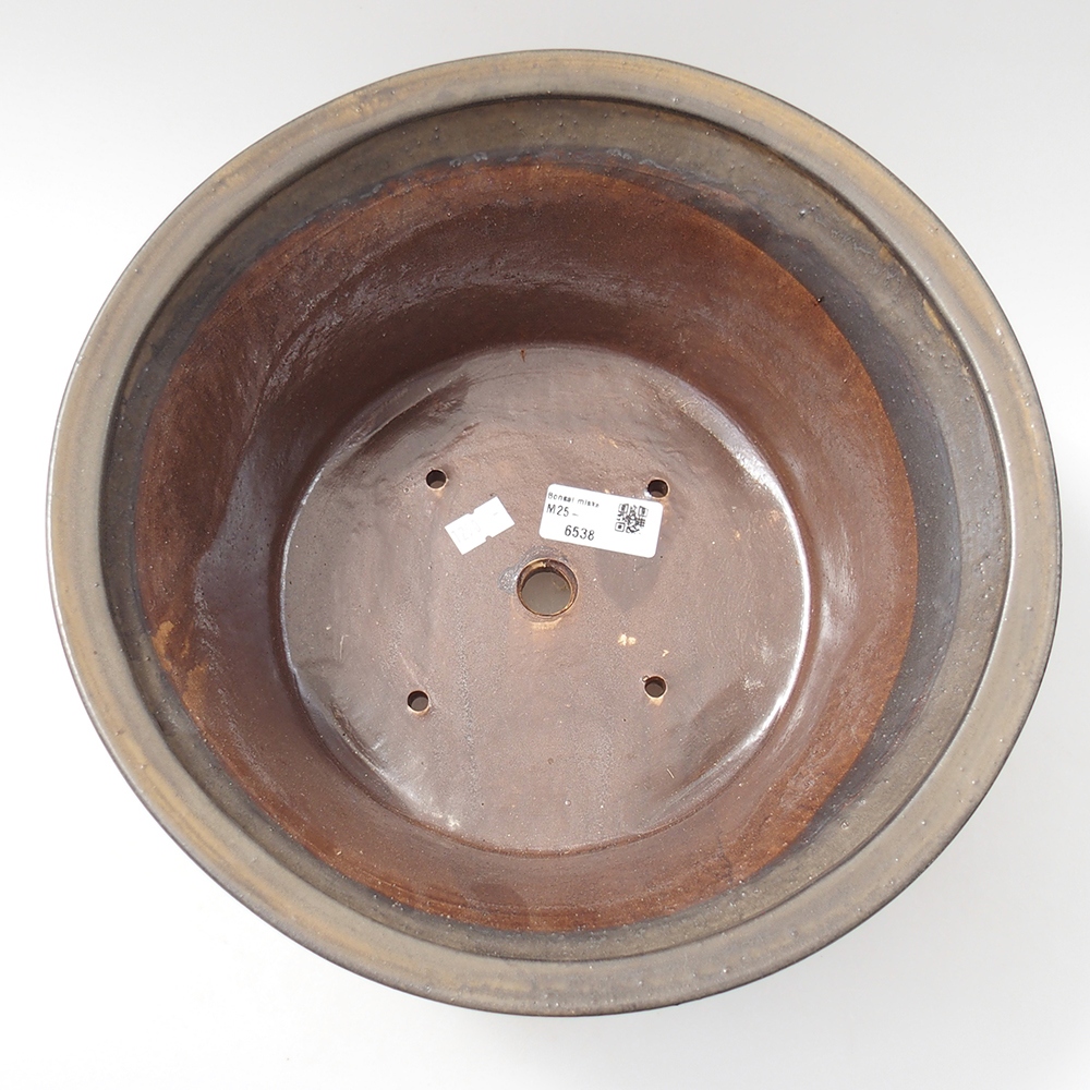 kerámia bonsai tál 29 x 29 x 12 cm, barna