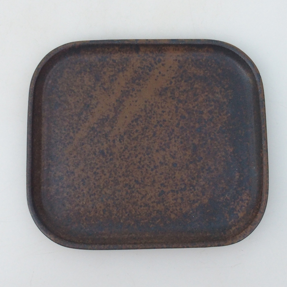 Kerámia tál H38 -12 x 11 x 1 cm - barna színben