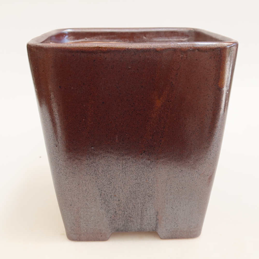Kerámia bonsai tál 13,5 x 13,5 x 15 cm, fém színben