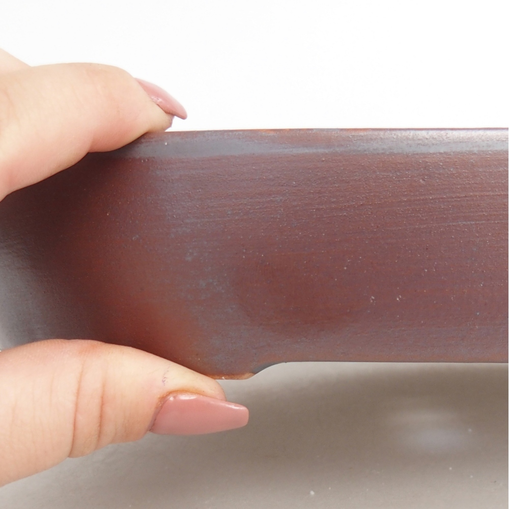 Kerámia bonsai tál 22 x 17 x 4 cm, fém színben