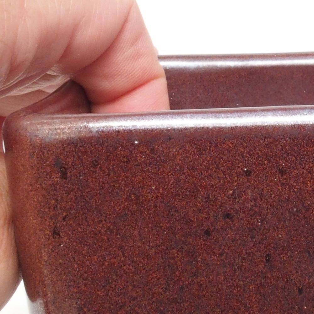 kerámia bonsai tál 8,5 x 8,5 x 11 cm, barna