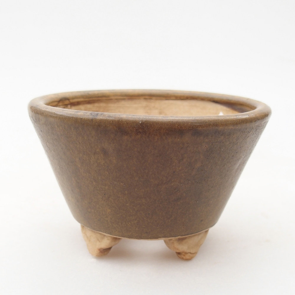 kerámia bonsai tál 8 x 8 x 5,5 cm, barna