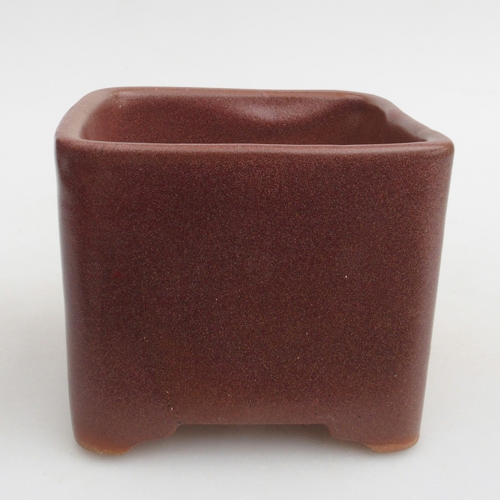 kerámia bonsai tál 10 x 10 x 8 cm, barna