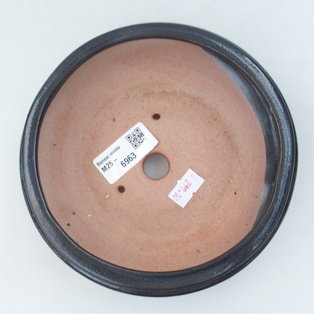 Kerámia bonsai tál 15 x 15 x 5 cm, fekete