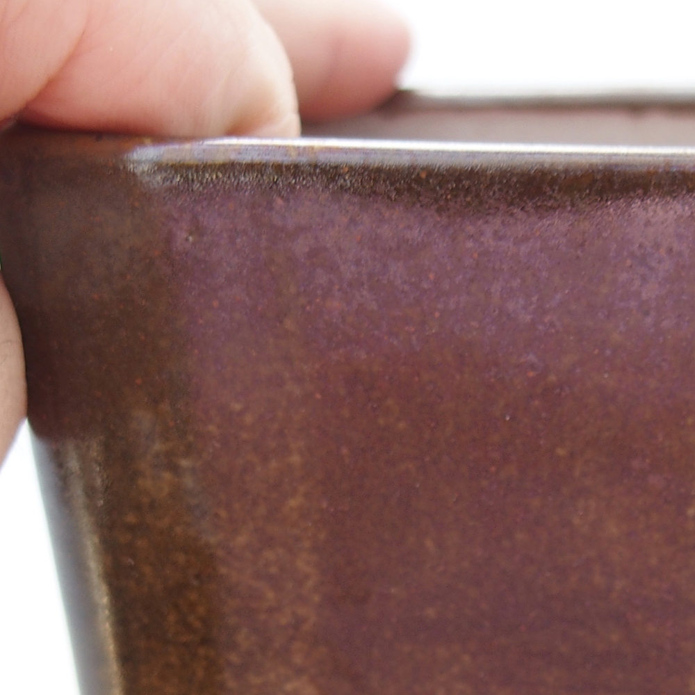 kerámia bonsai tál 7 x 7 x 9,5 cm, barna