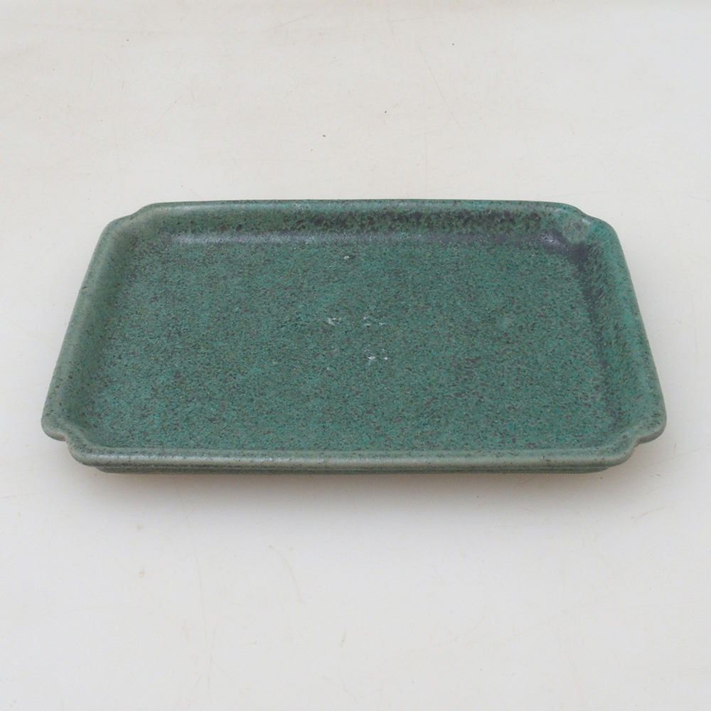 Bonsai csészealj téglalap D5-S - 11,5 x 8,5 x 1 cm - zöld