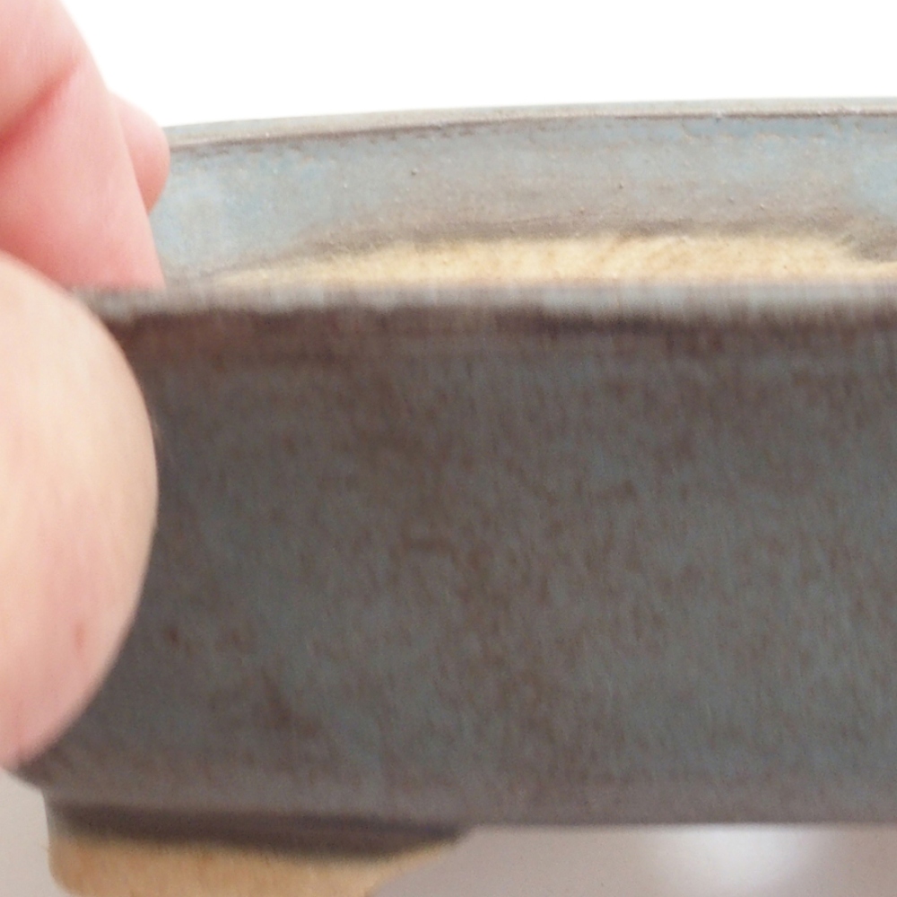 kerámia bonsai tál 10 x 8,5 x 4 cm, barna