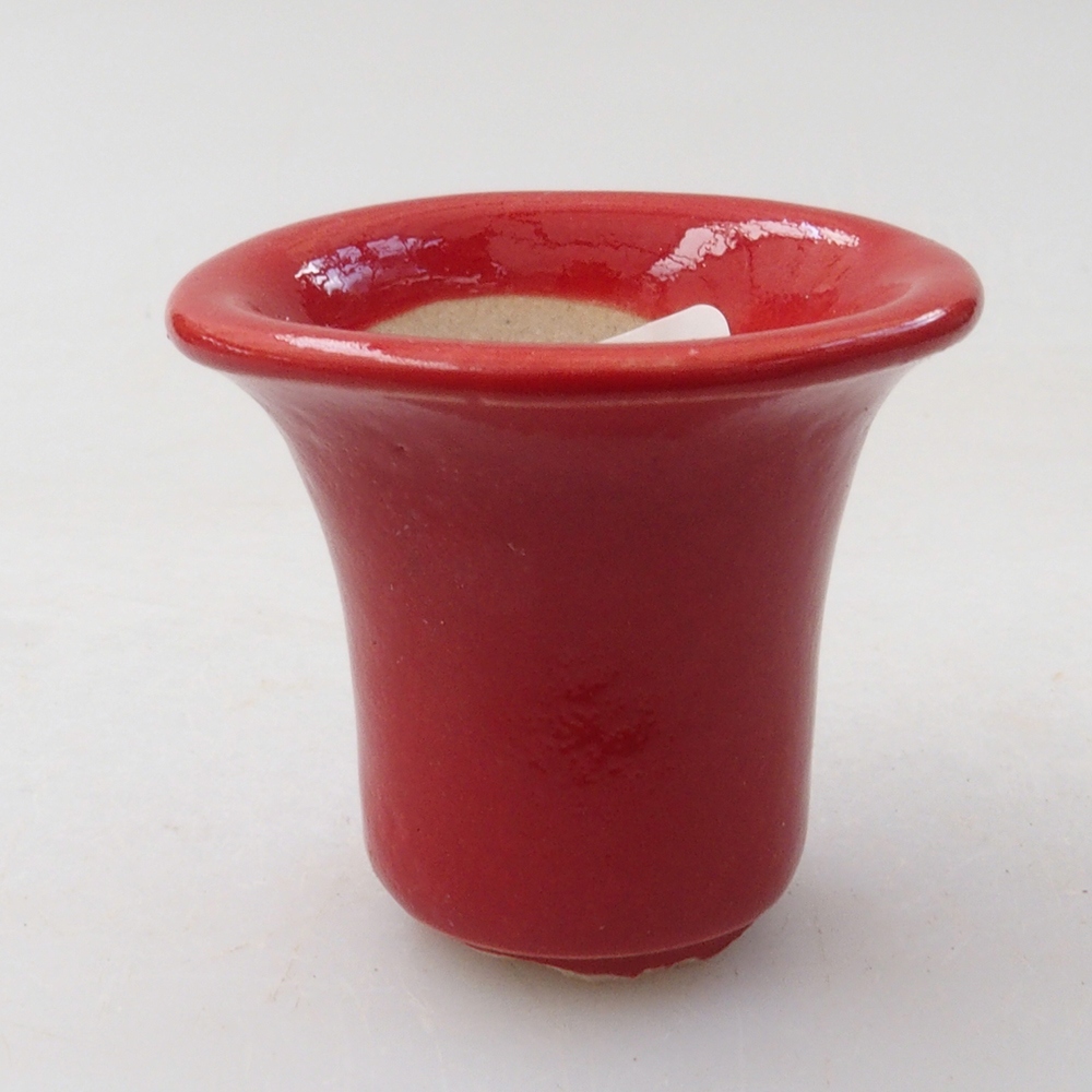 Mini bonsai tál 4 x 4 x 4 cm, piros színben