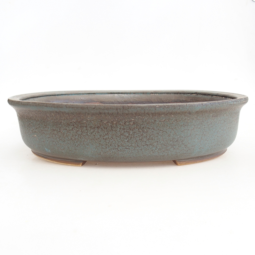 kerámia bonsai tál 32,5 x 28 x 7,5 cm, kék színben