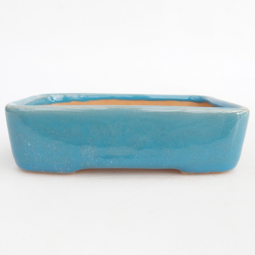 kerámia bonsai tál 12,5 x 9,5 x 3,5 cm, kék színben