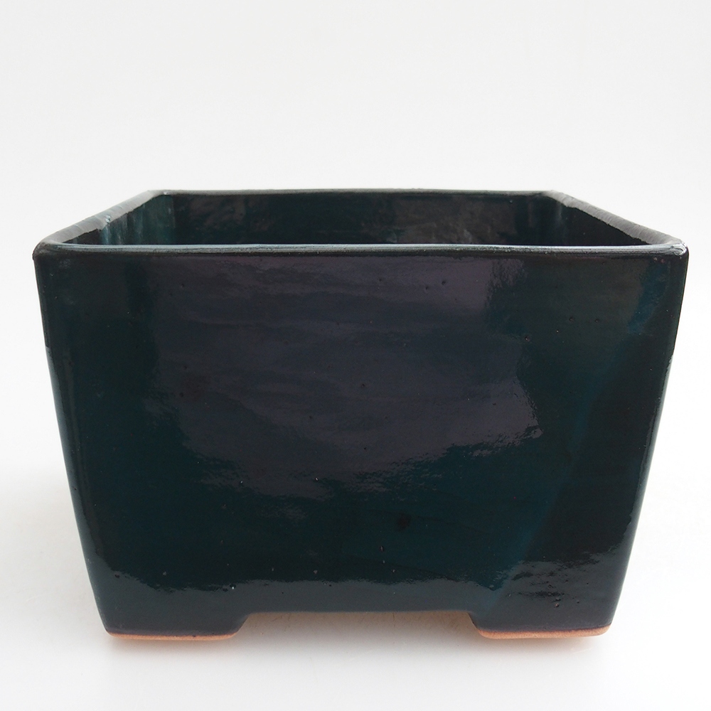 kerámia bonsai tál 15 x 15 x 10,5 cm, zöld