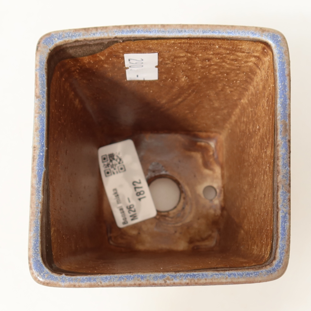 kerámia bonsai tál 8,5 x 8,5 x 10,5 cm, kék színben