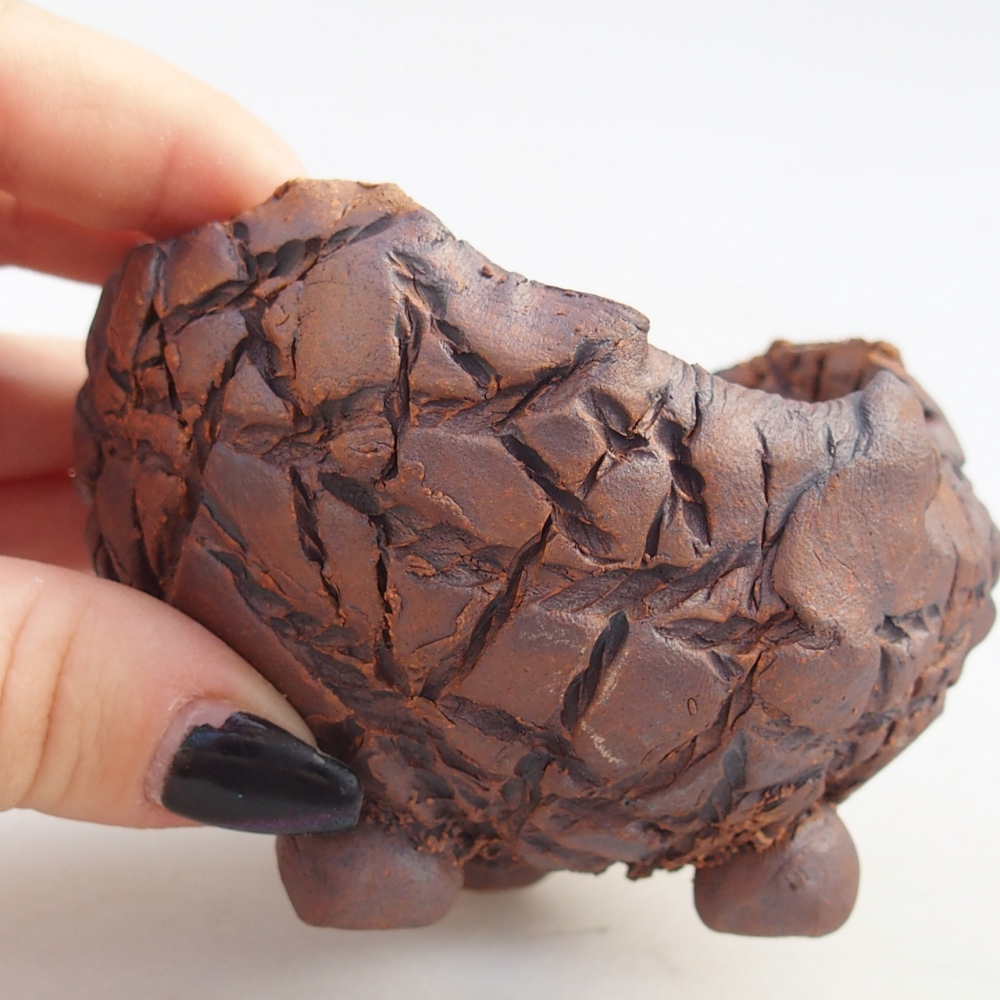 Kerámia kagyló 8,5 x 8 x 6 cm , barna színű