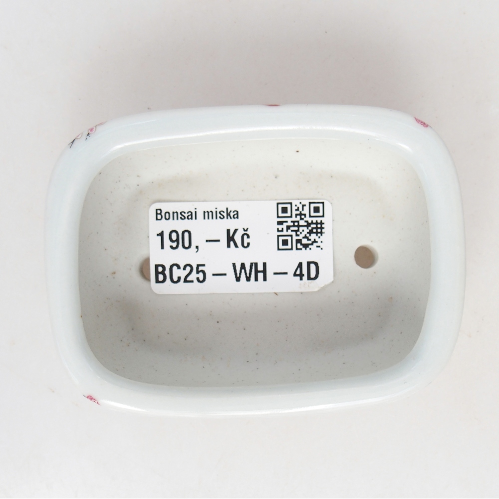 Mini bonsai tál 8 x 6 x 3 cm, fehér