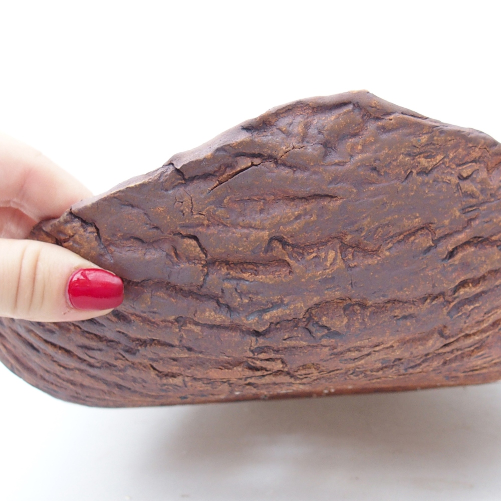 Kerámia kagyló 28 x 22,5 x 7 cm , színe barna