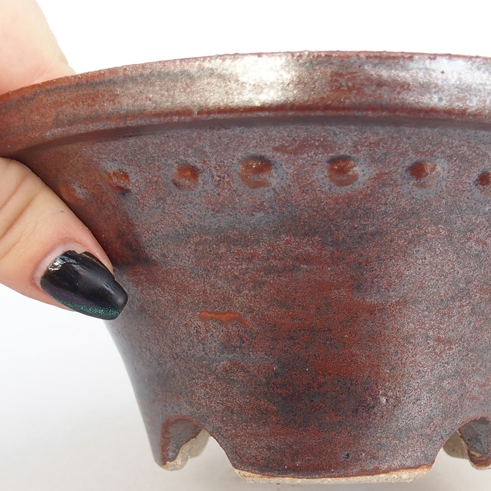 kerámia bonsai tál 16 x 16 x 7 cm, barna