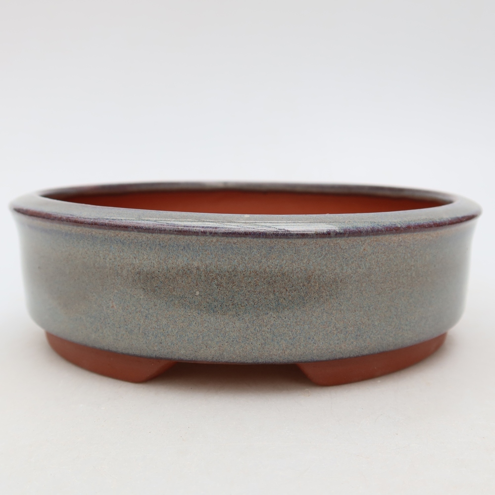 Kerámia bonsai tál 16 x 16 x 5 cm, szürke színű