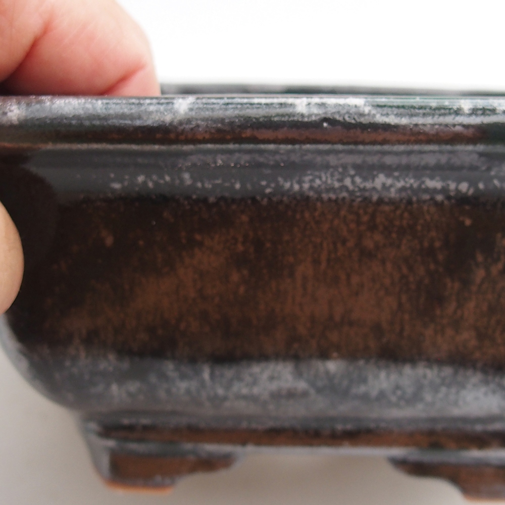 kerámia bonsai tál 23 x 21 x 7,5 cm, zöld