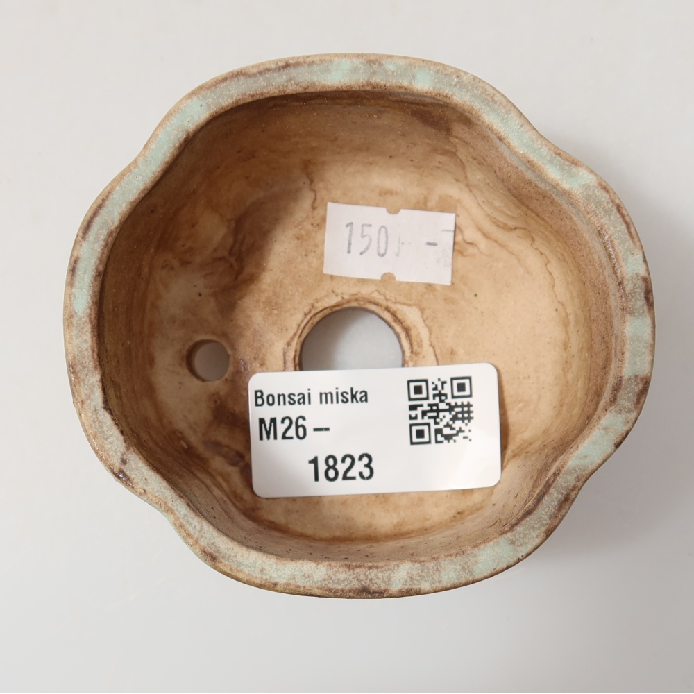 kerámia bonsai tál 8 x 7,5 x 3,5 cm, zöld