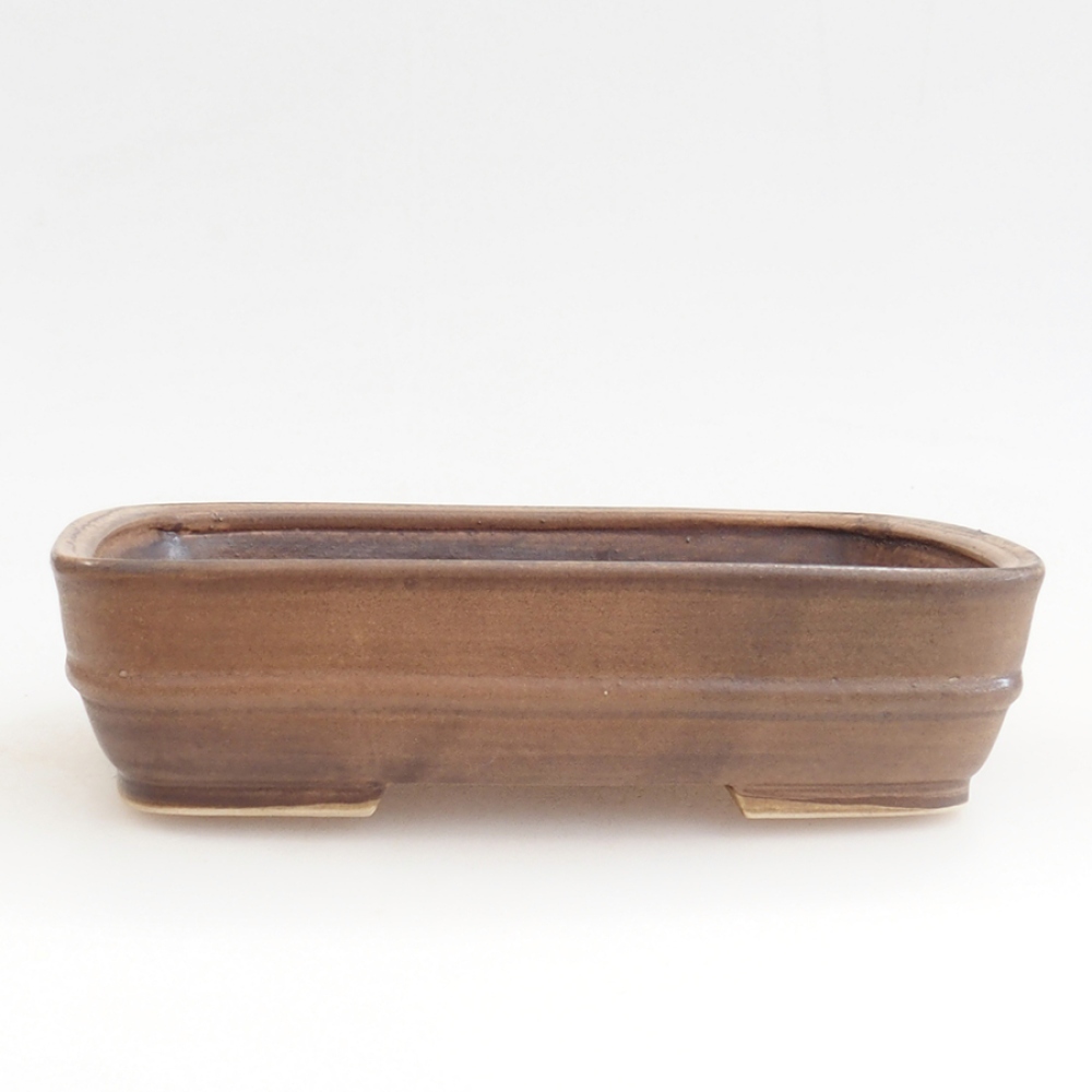 Kerámia bonsai tál 21,5 x 17,5 x 5,5 cm, barna