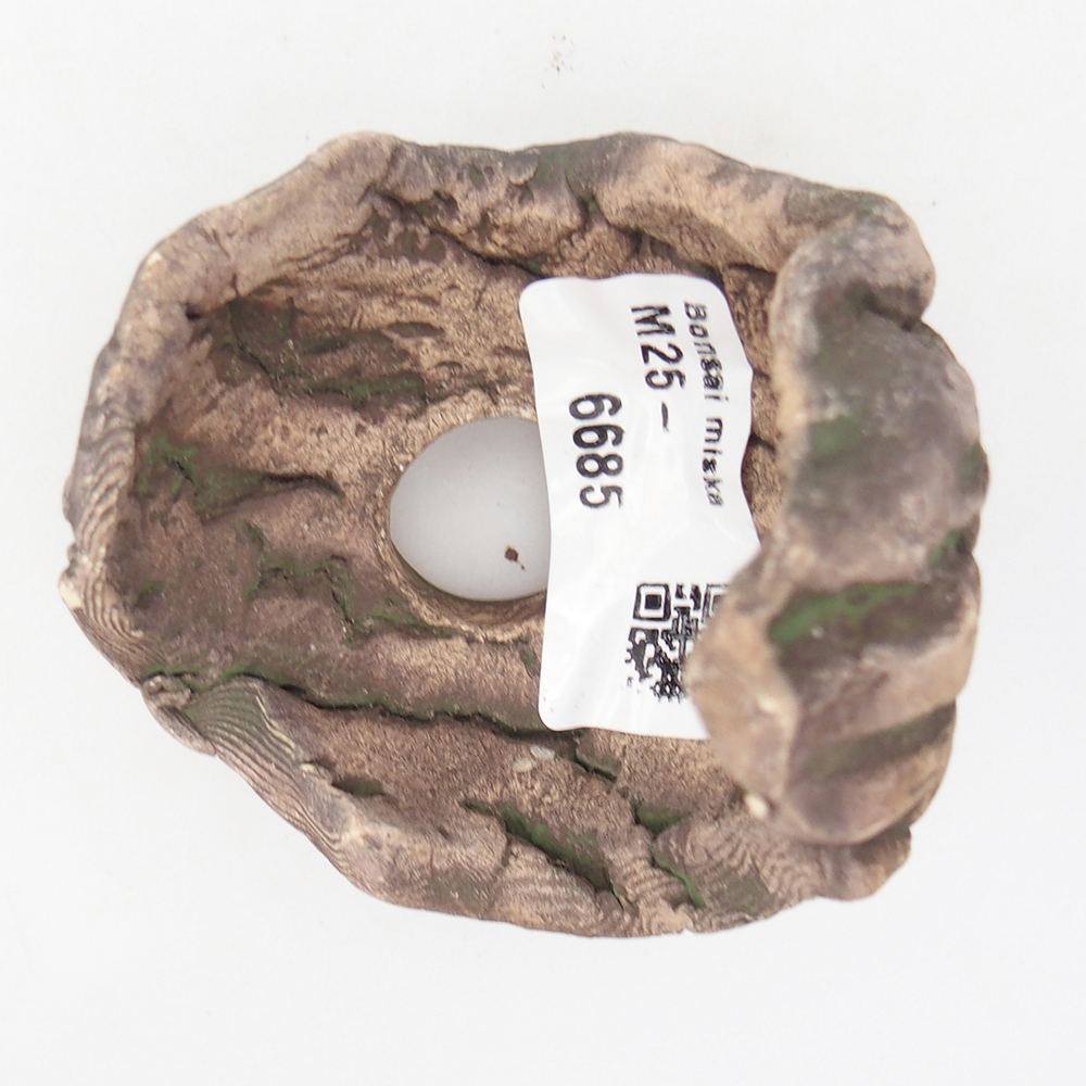 Kerámia kagyló 6,5 x 6,5 x 8 cm , zöld színű