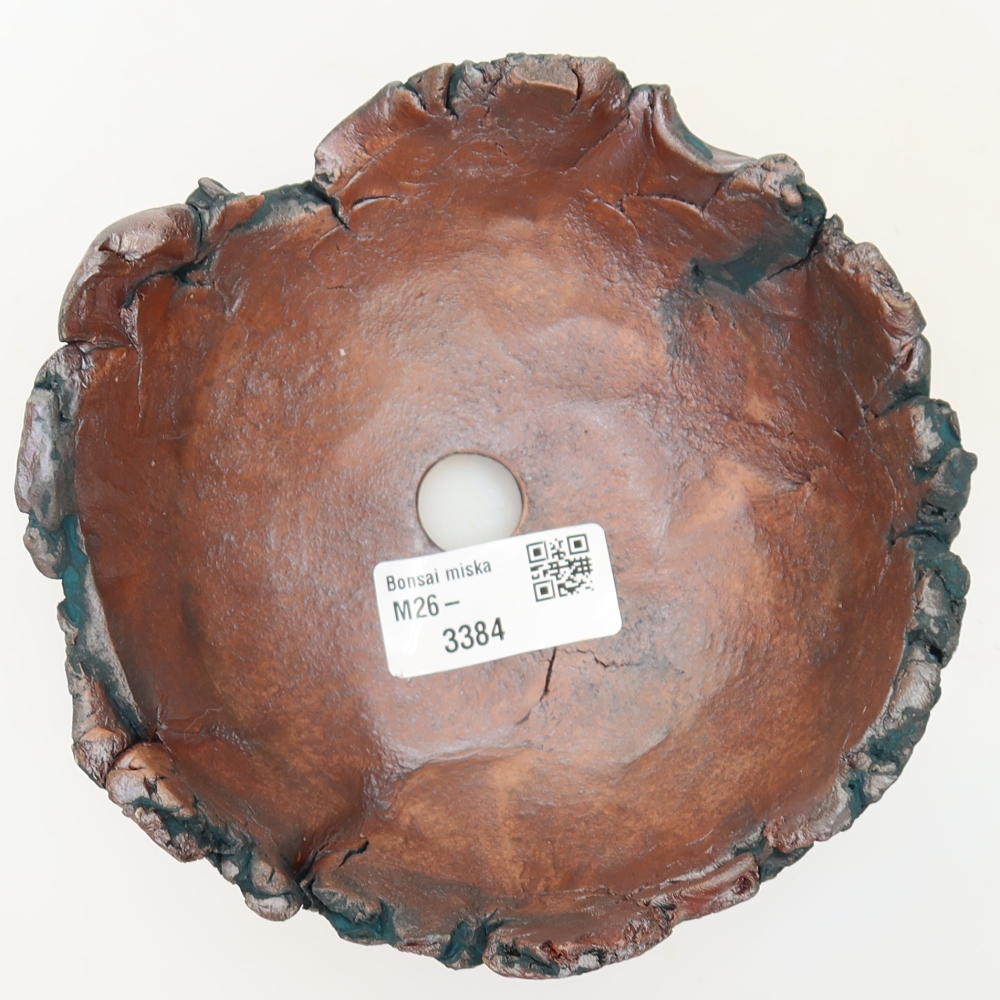 Kerámia héj, 14 x 13 x 7 cm, zöld színű