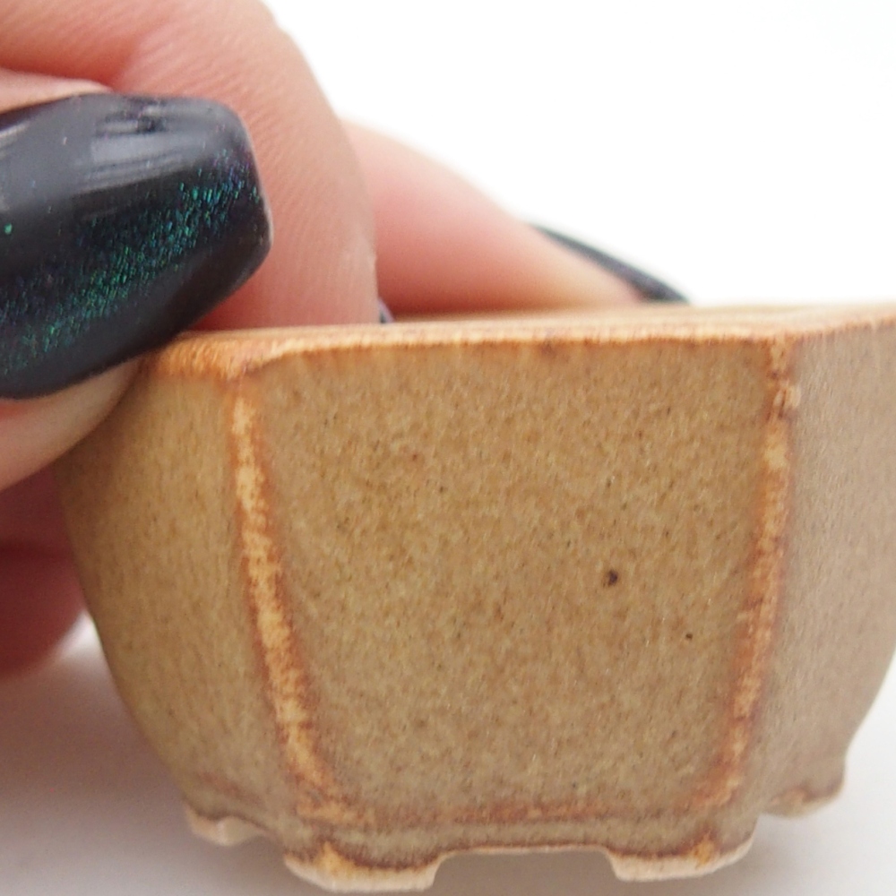 Mini bonsai tál 4 x 3,5 x 2 cm, barna