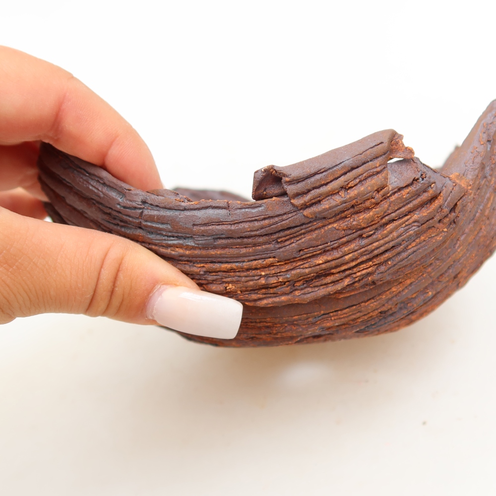 Kerámia héj  15 x 13 x 6,5 cm, barna színű