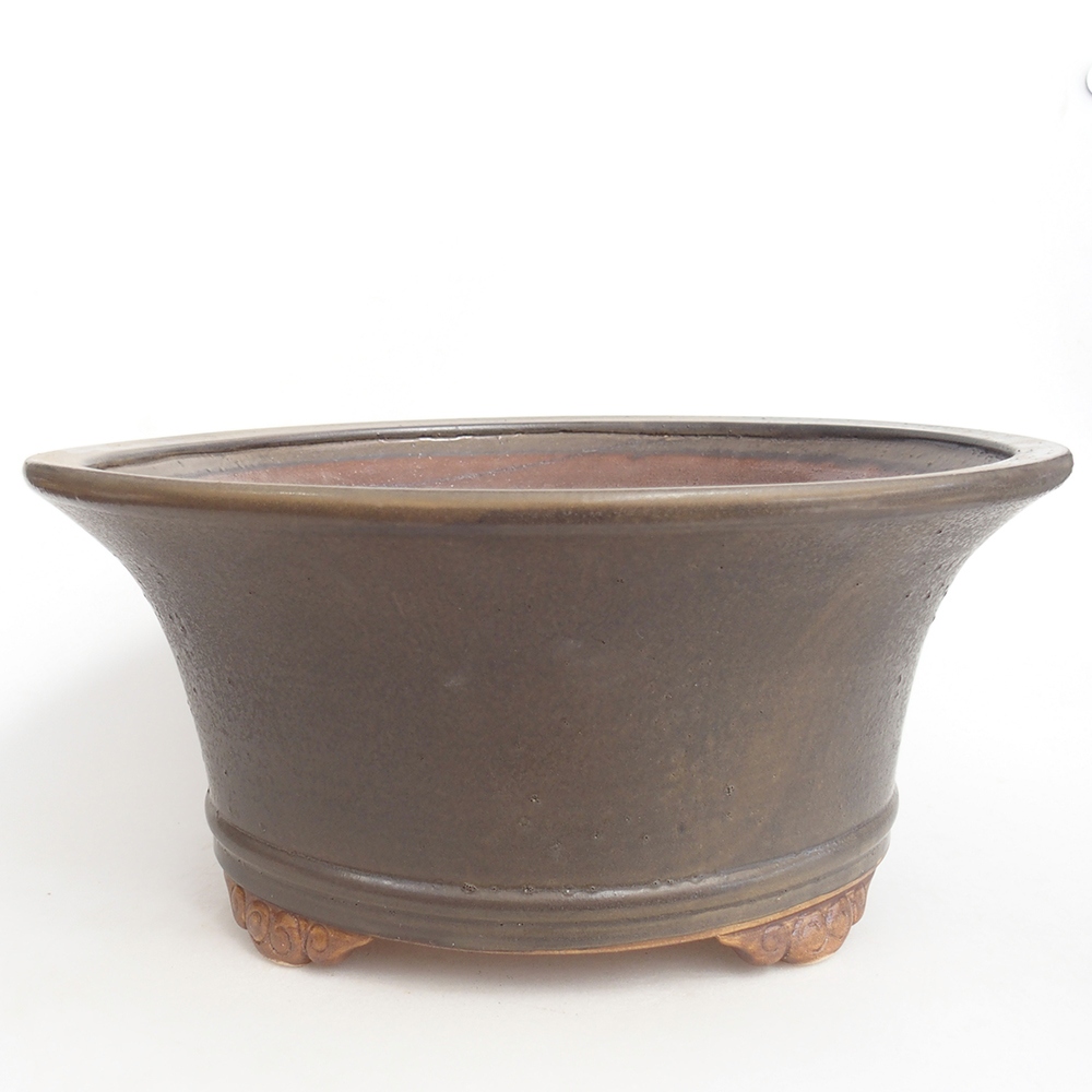 kerámia bonsai tál 32 x 32 x 14 cm, barna