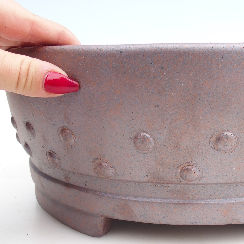 Kerámia bonsai tál 31,5 x 31,5 x 12 cm, fém színben