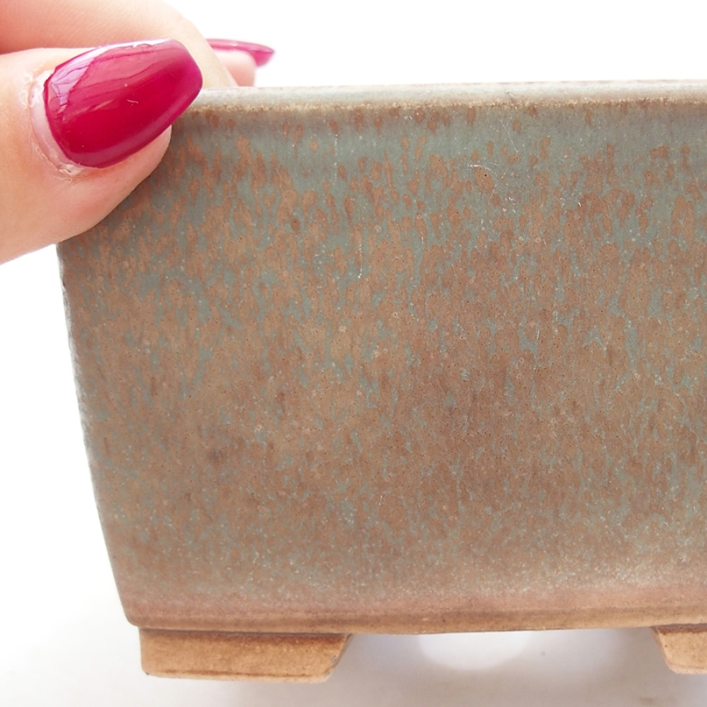 kerámia bonsai tál 11 x 11 x 7 cm, zöld