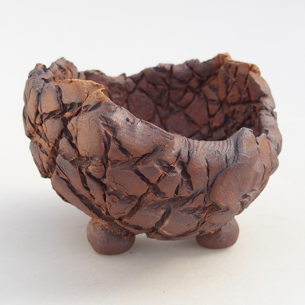 Kerámia kagyló 8,5 x 8 x 6 cm , barna színű