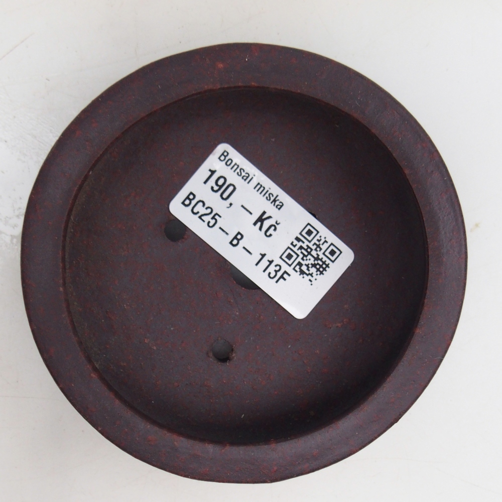 kerámia bonsai tál 9 x 9 x 2,5 cm, barna