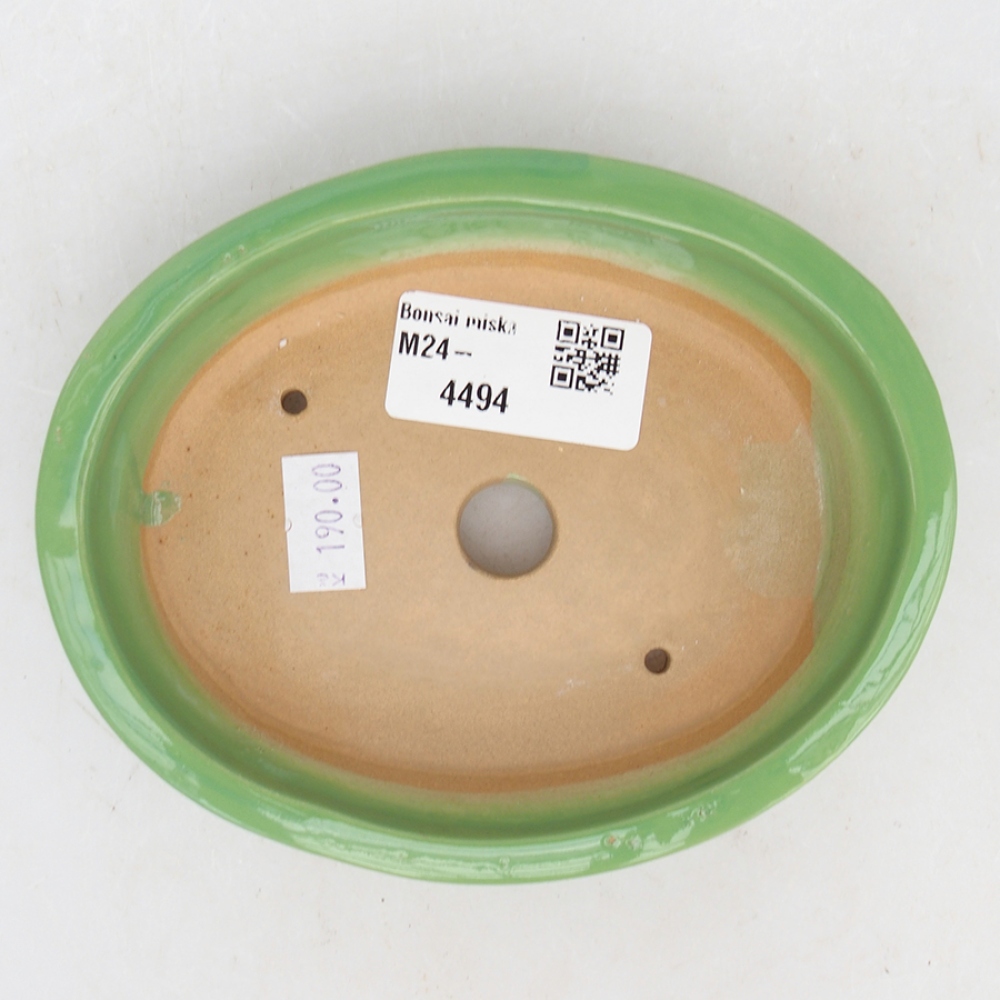 kerámia bonsai tál 13 x 10,5 x 3 cm, zöld