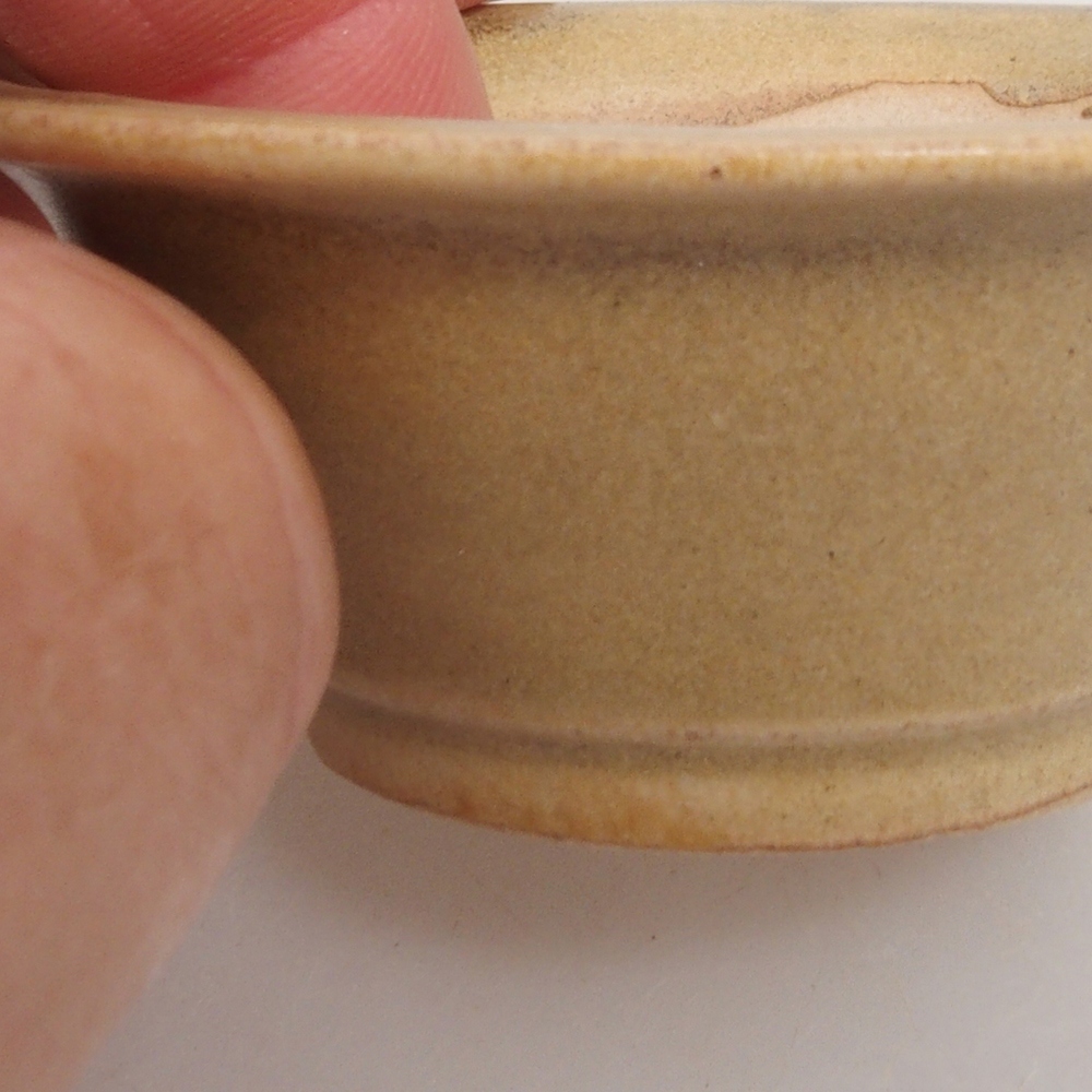 Mini bonsai tál 7 x 7 x 2,5 cm, barna