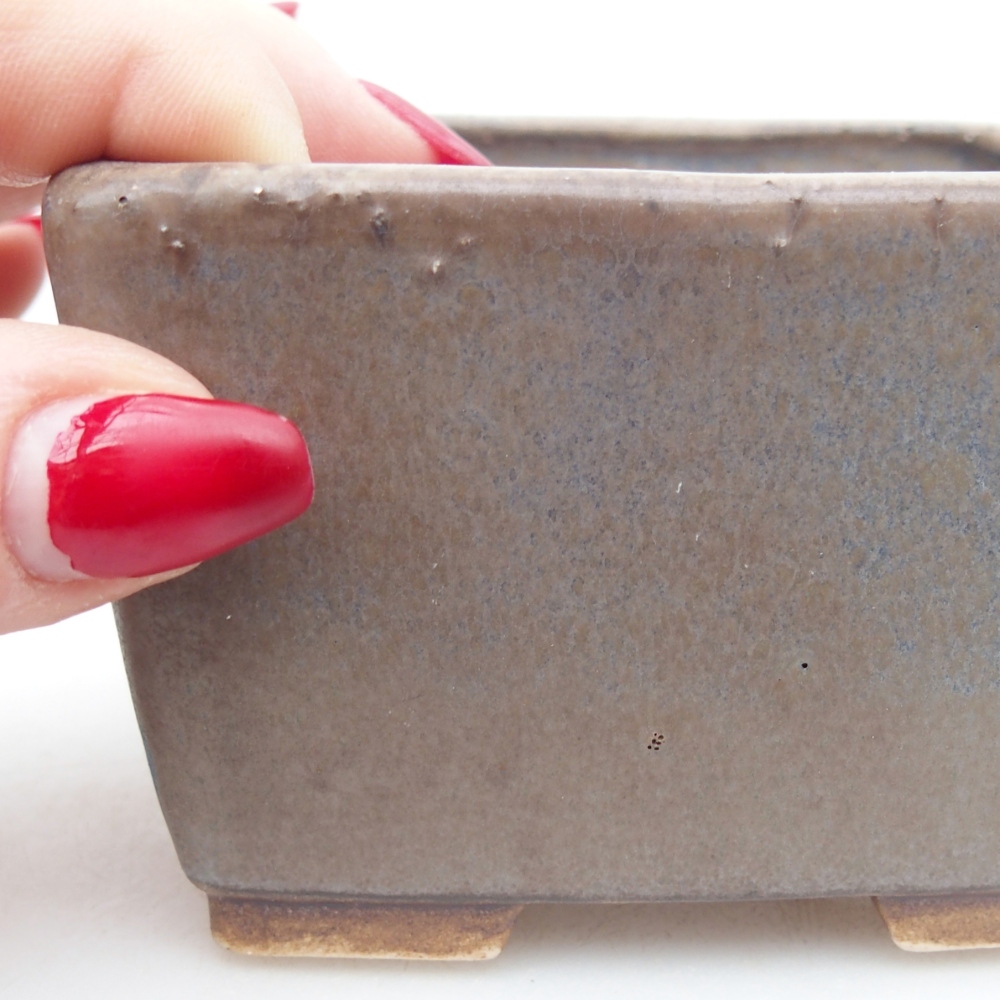 kerámia bonsai tál 8,5 x 8,5 x 5,5 cm, kék színben