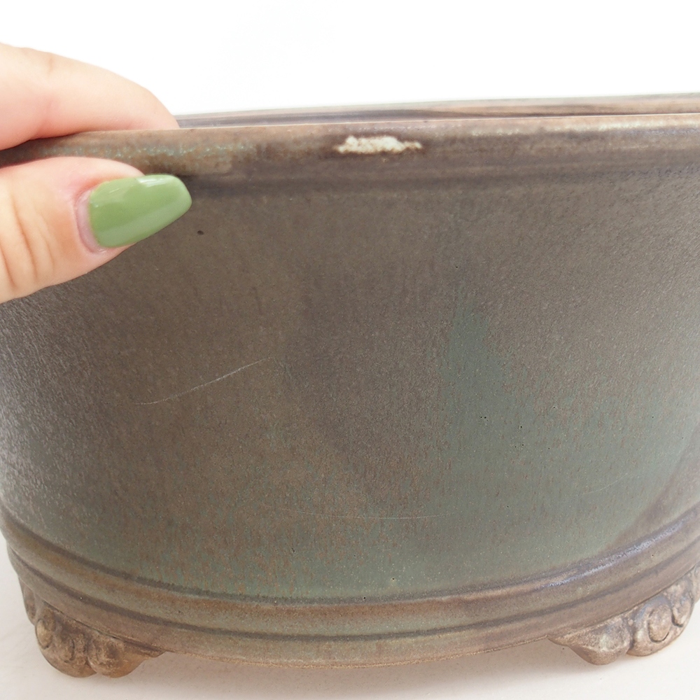 kerámia bonsai tál 32 x 32 x 14 cm, zöld