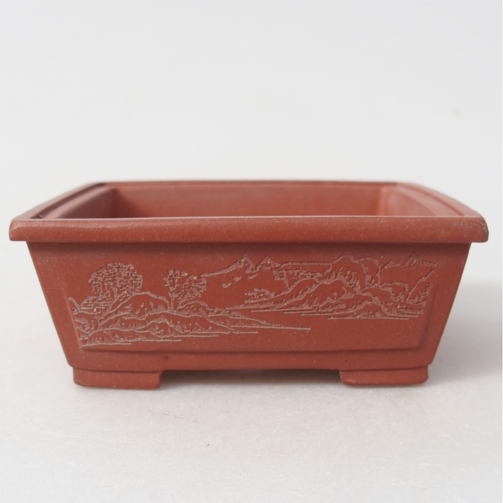 Mini bonsai tál 7,5 x 6,5 x 3 cm, téglaszínű, tégla színű