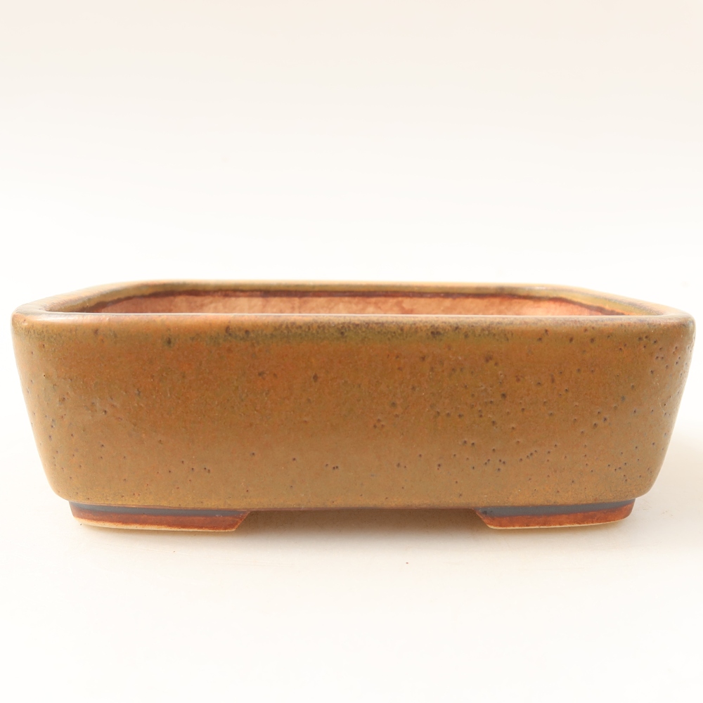 kerámia bonsai tál 14 x 11,5 x 4,5 cm, barna