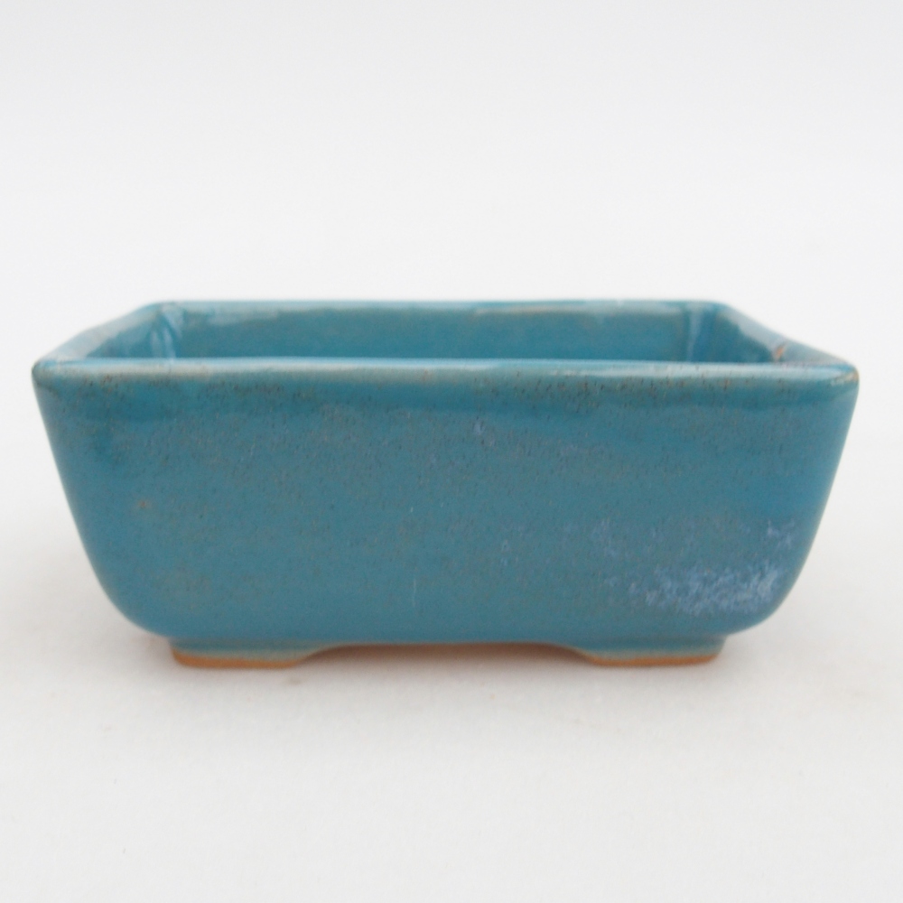 kerámia bonsai tál 10,5 x 7,5 x 4,5 cm, kék színben