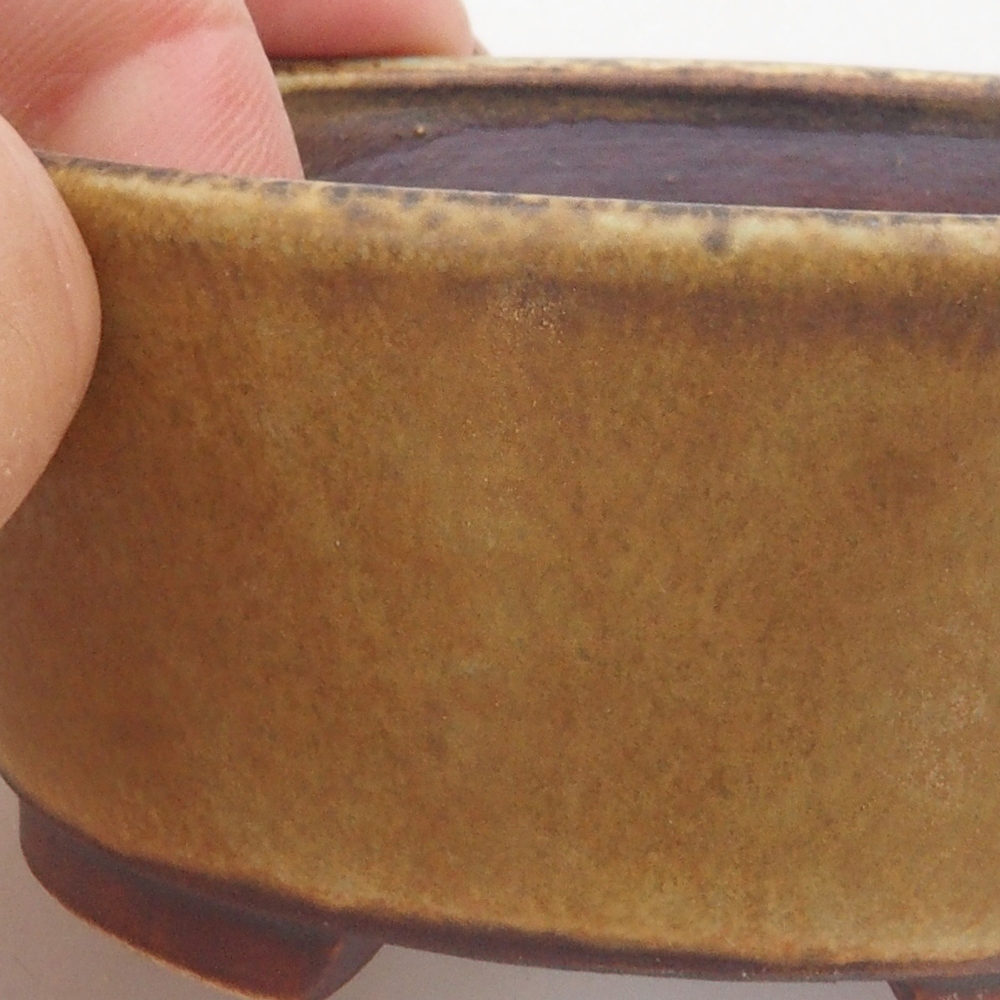 kerámia bonsai tál 10 x 8,5 x 4 cm, barna