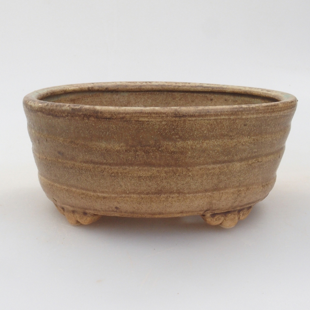 kerámia bonsai tál 10 x 8,5 x 4 cm, barna