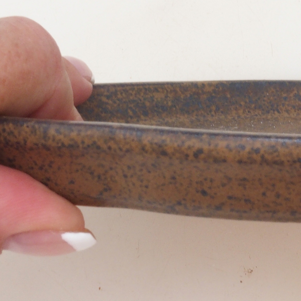 Kerámia tál H75 - 18,5 x 13 x 1,5 cm - barna