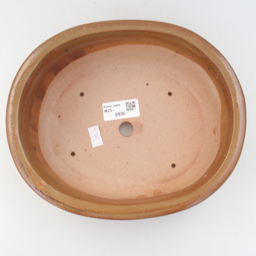 kerámia bonsai tál 23 x 19,5 x 8 cm, barna